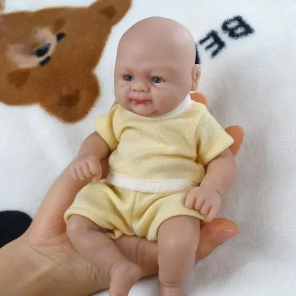 Ivita 7" Micro Preemie Full Body Silicone Baby Dolls Lifelike Mini Reborn Doll